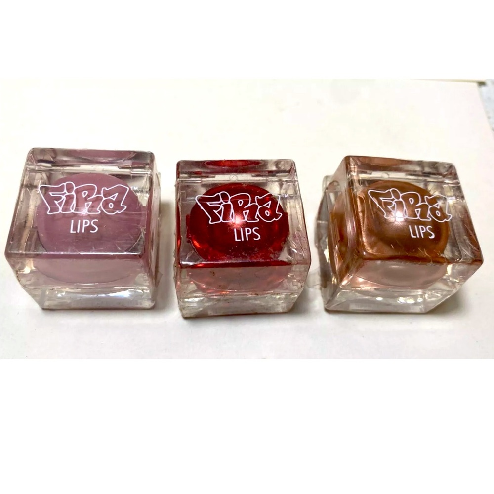 FIRA Lips Lipgloss SET OF 3 Colors With Mini Mirror NEW SEALED Compact